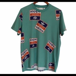 Adidas Graphic Green T Shirt, Size M